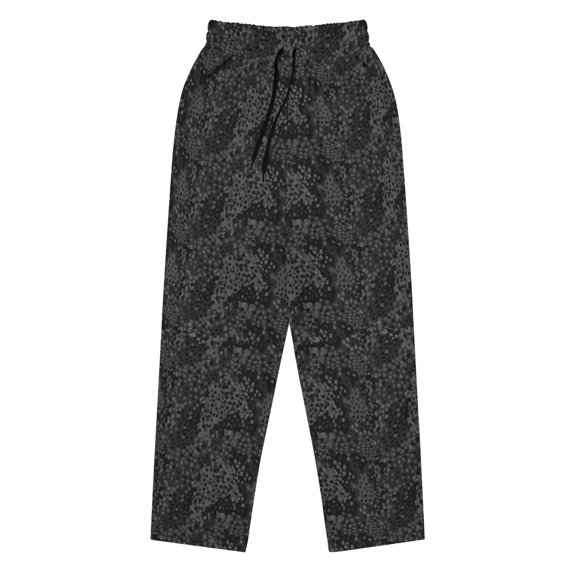 Black Erbsenmuster Pea Pattern Wide-leg Joggers