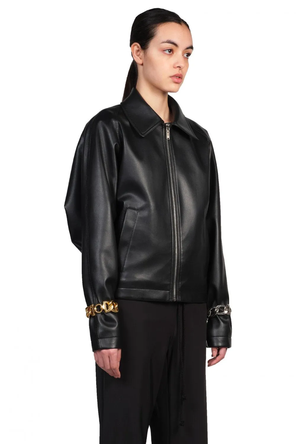 Black Faux Leather Jacket