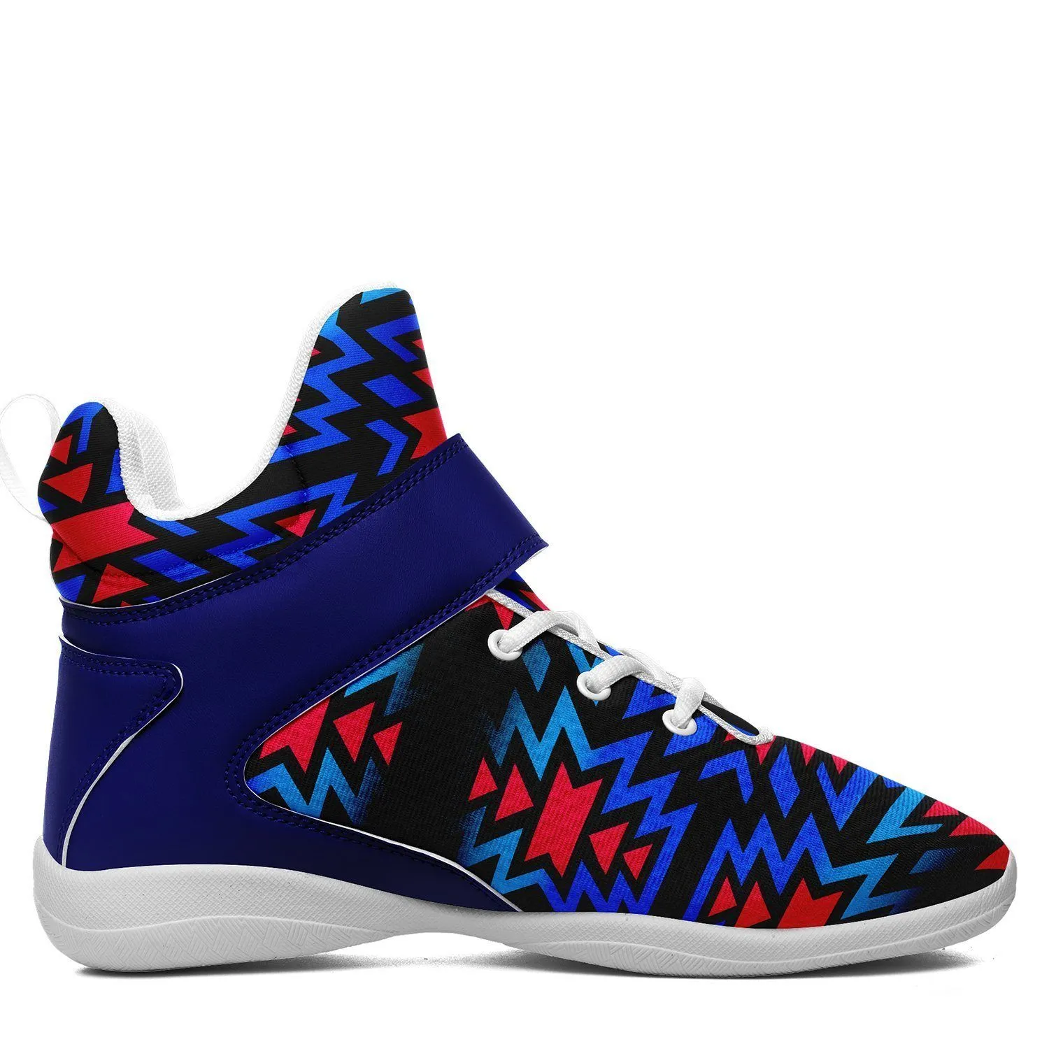 Black Fire Dragonfly Ipottaa Basketball / Sport High Top Shoes - White Sole