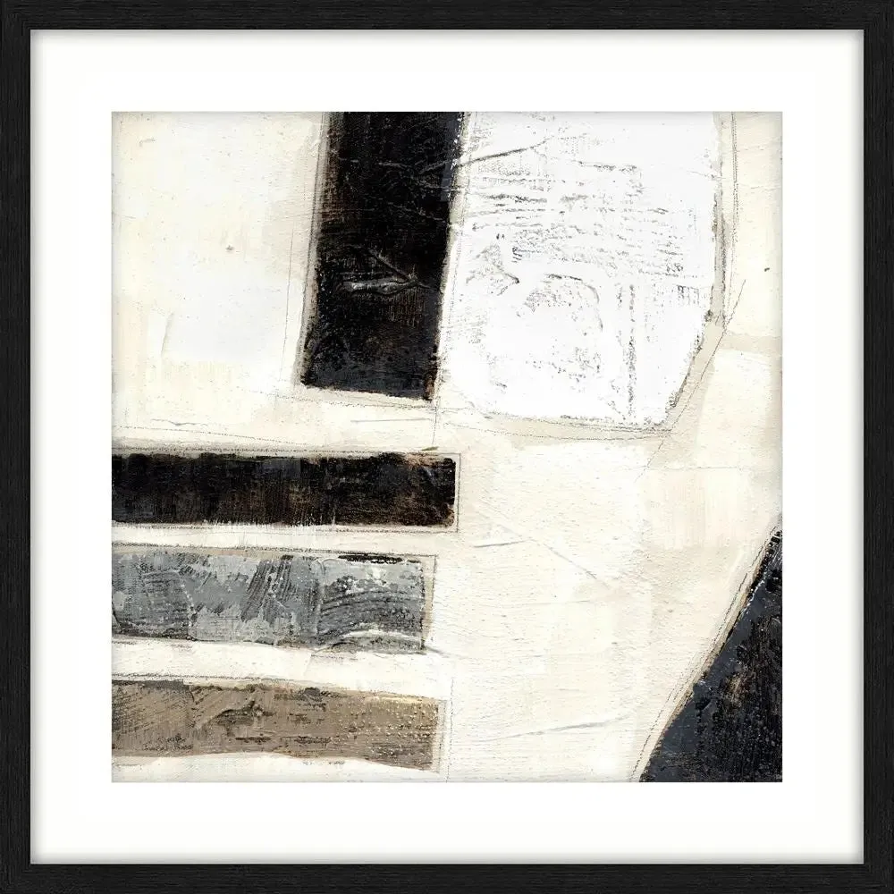 Black Framed Abstract Art 50cm - 2 Designs