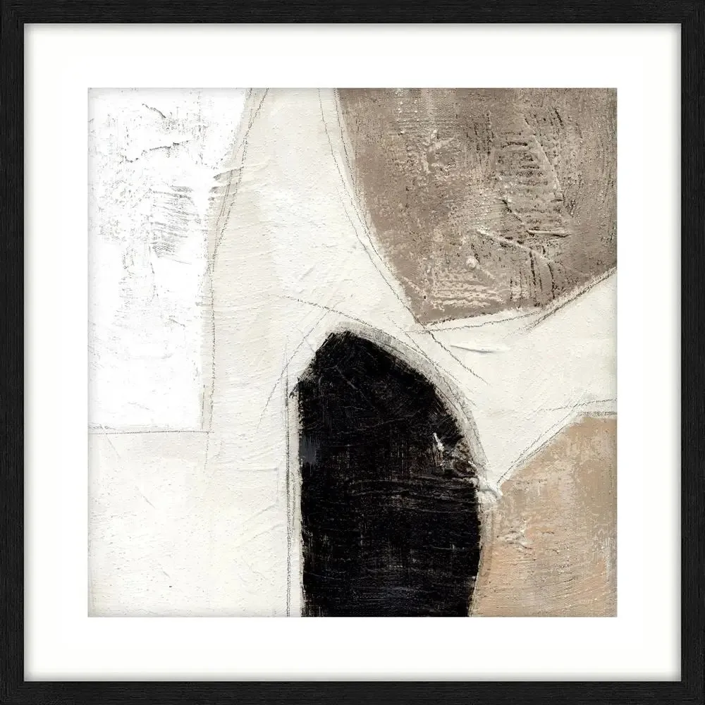 Black Framed Abstract Art 50cm - 2 Designs