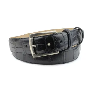 Black Genuine Matte Alligator Belt