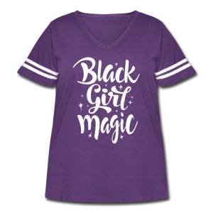 Black Girl Magic Women's Curvy Vintage Sport T-Shirt