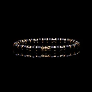 Black Gold II | Onyx, Hematite Beaded Bracelet