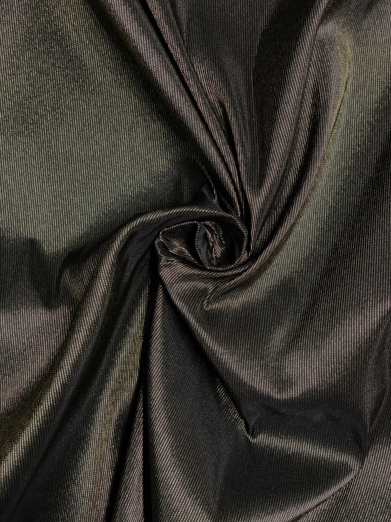 Black Gold Metallic Faille Fabric