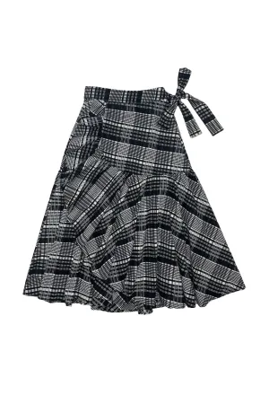 Black Grey Plaid Lillian Skirt