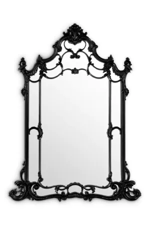 Black Hand-carved Mirror | Met x Eichholtz Chippendale