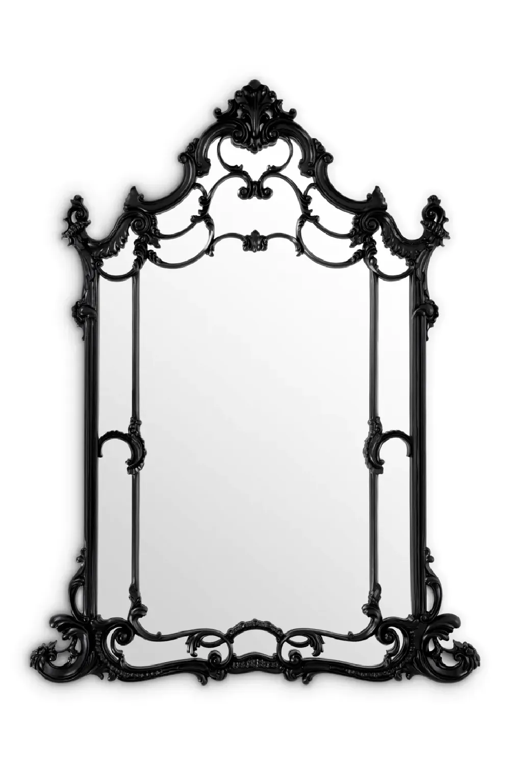 Black Hand-carved Mirror | Met x Eichholtz Chippendale