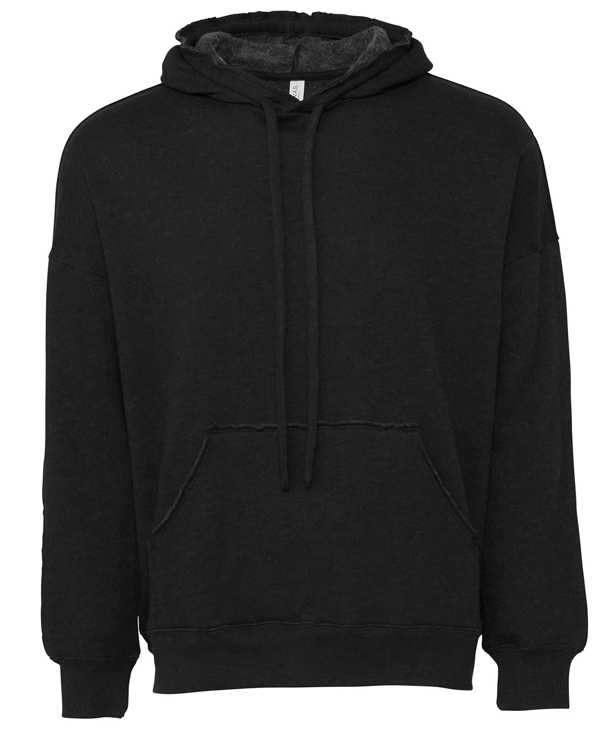 Black Heather - Unisex raw-seam hoodie