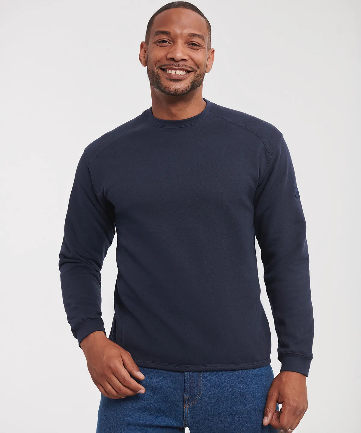 Black - Heavy-duty crew neck sweatshirt