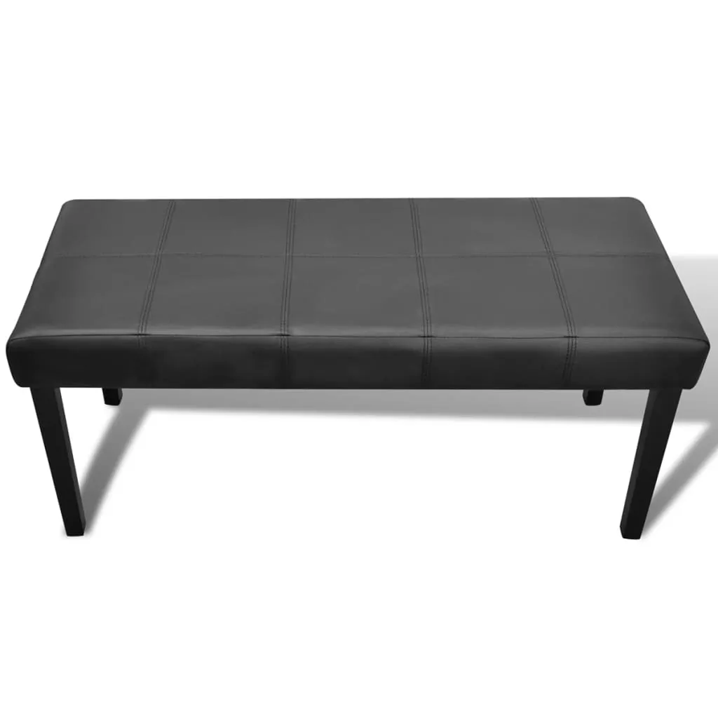 Black High Quality Artificial Leather Bench