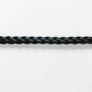 Black High Quality Decorative Faux Leather Braided Trim by the yard