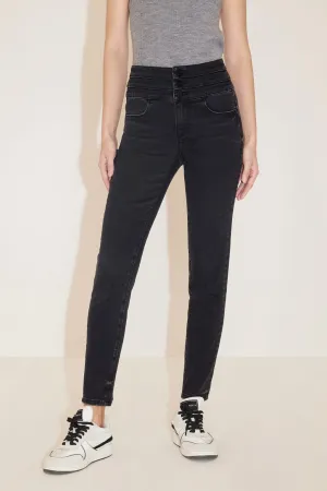 Black High Waist Slim Fit Jeans