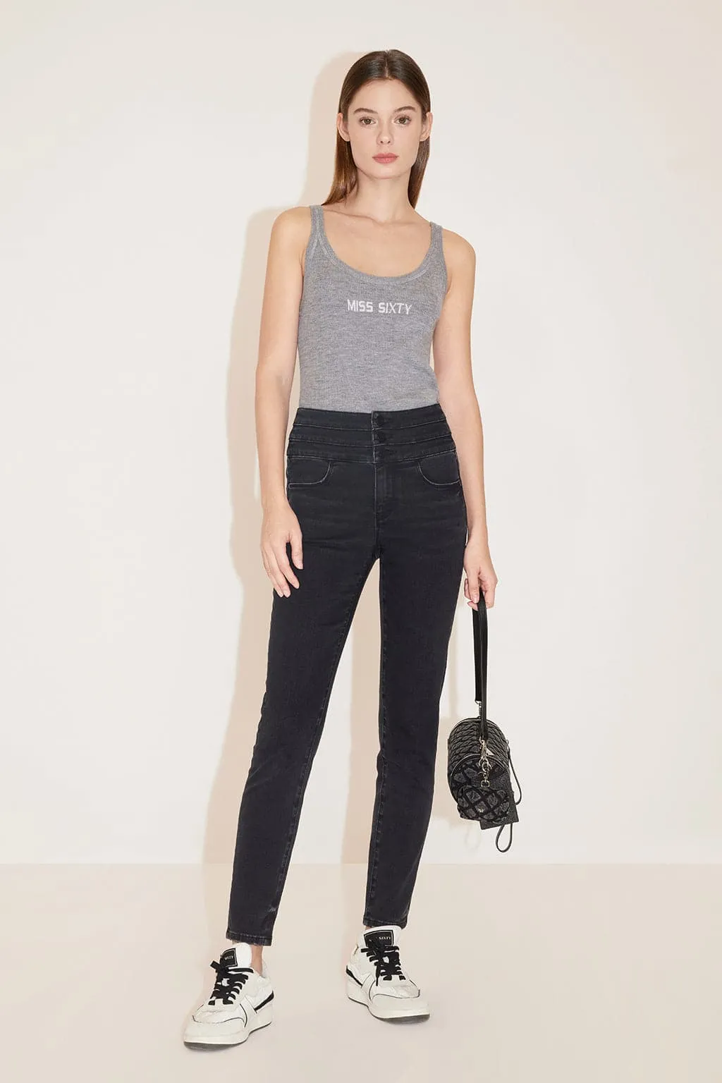 Black High Waist Slim Fit Jeans