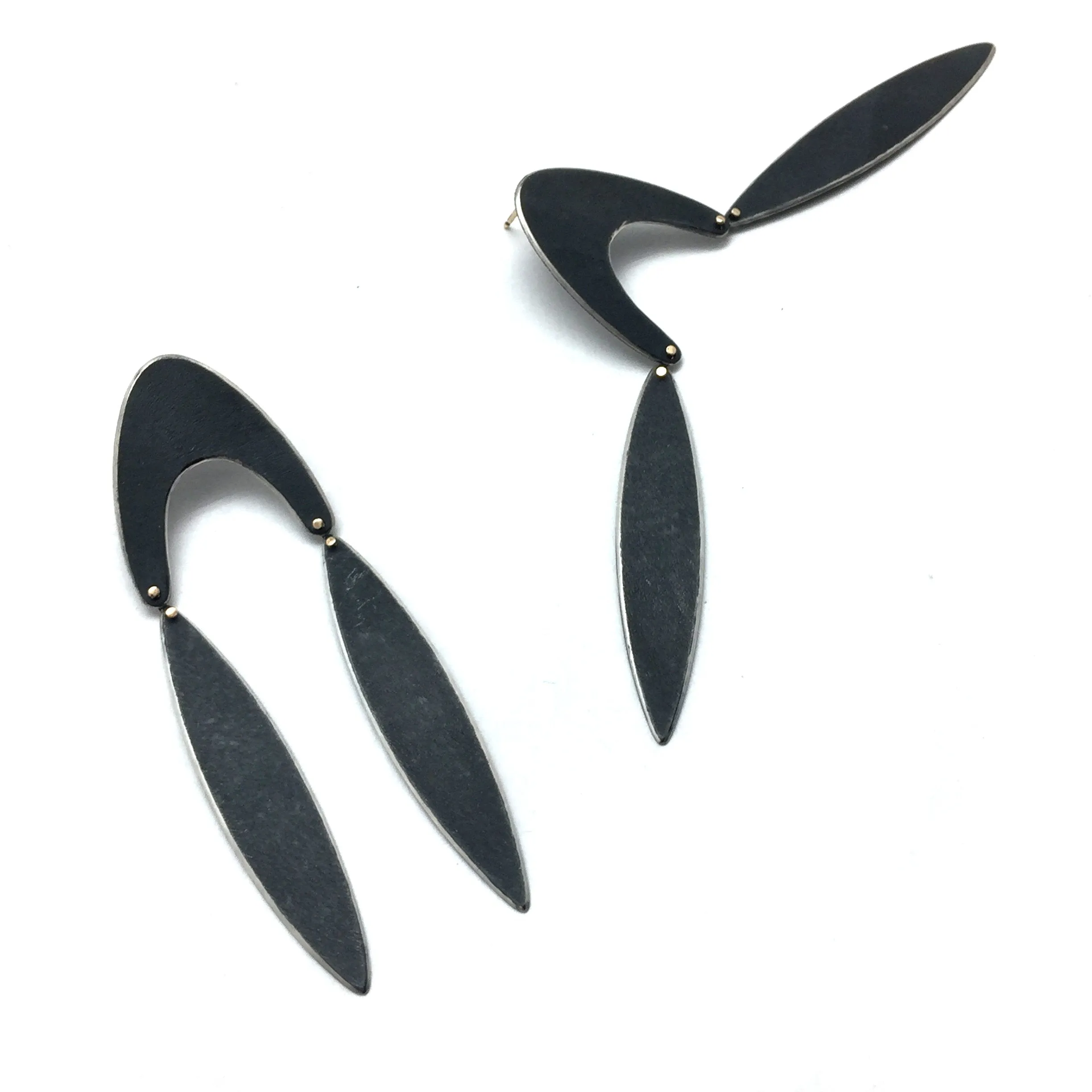 Black Hinge Earrings