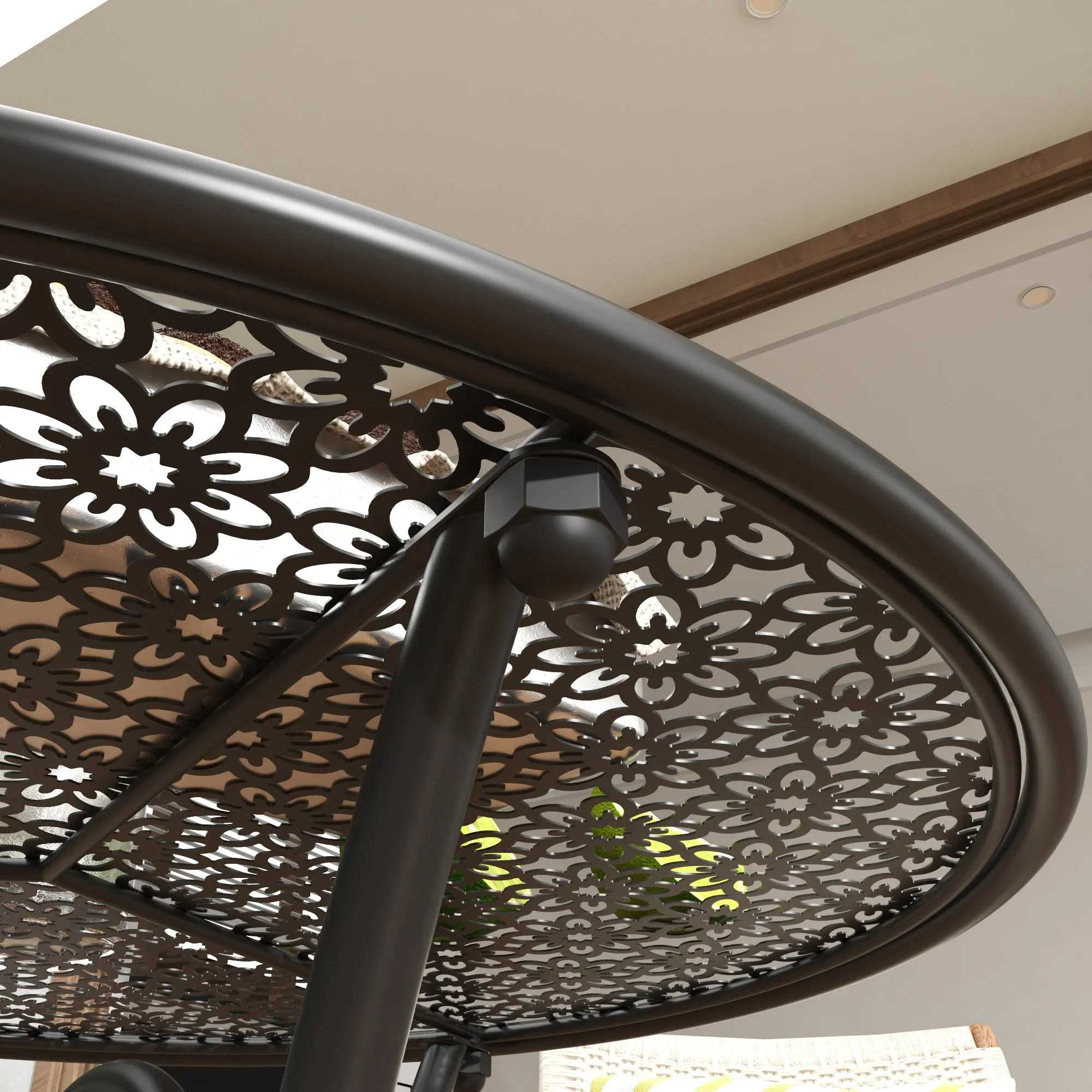 Black Iron Patio Table