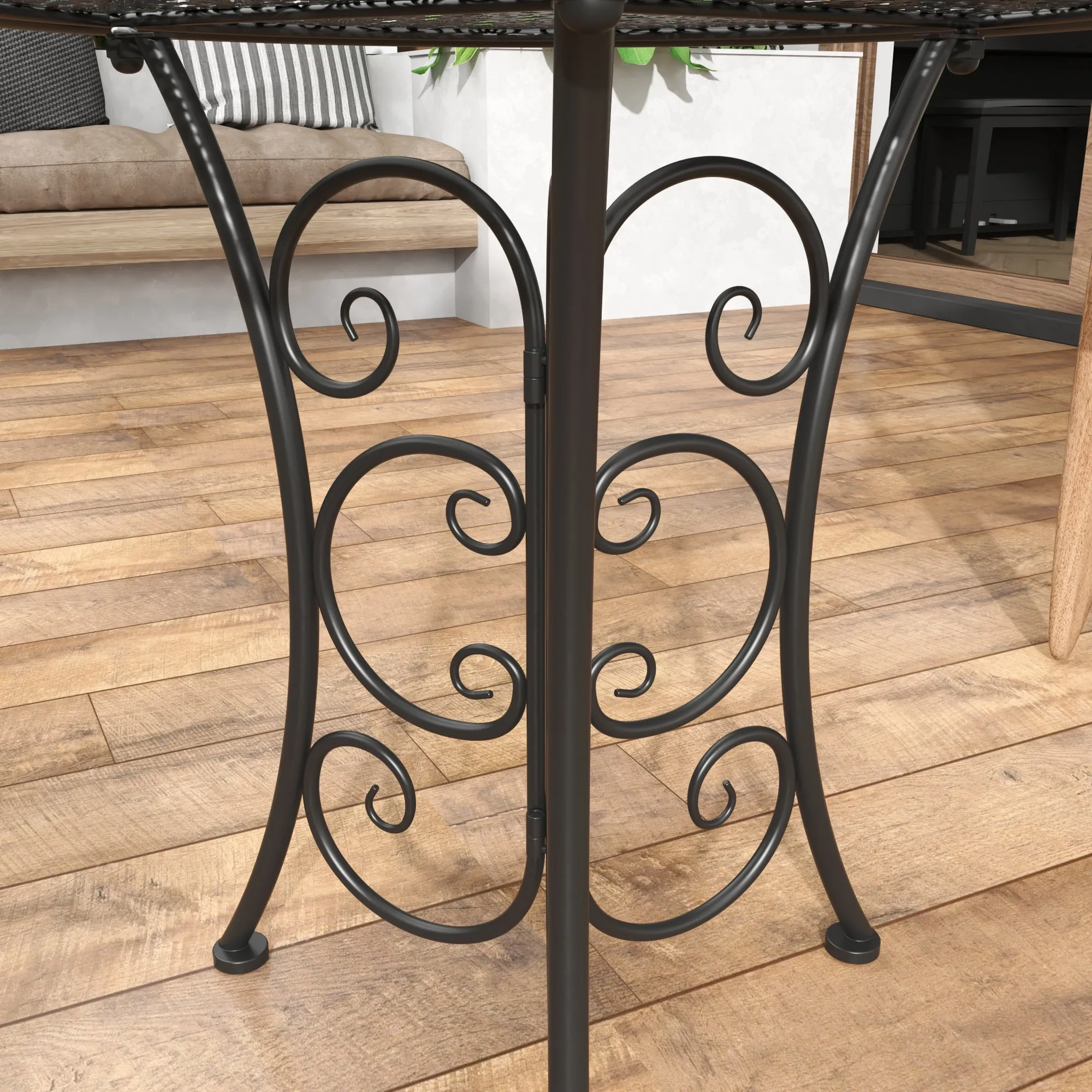 Black Iron Patio Table