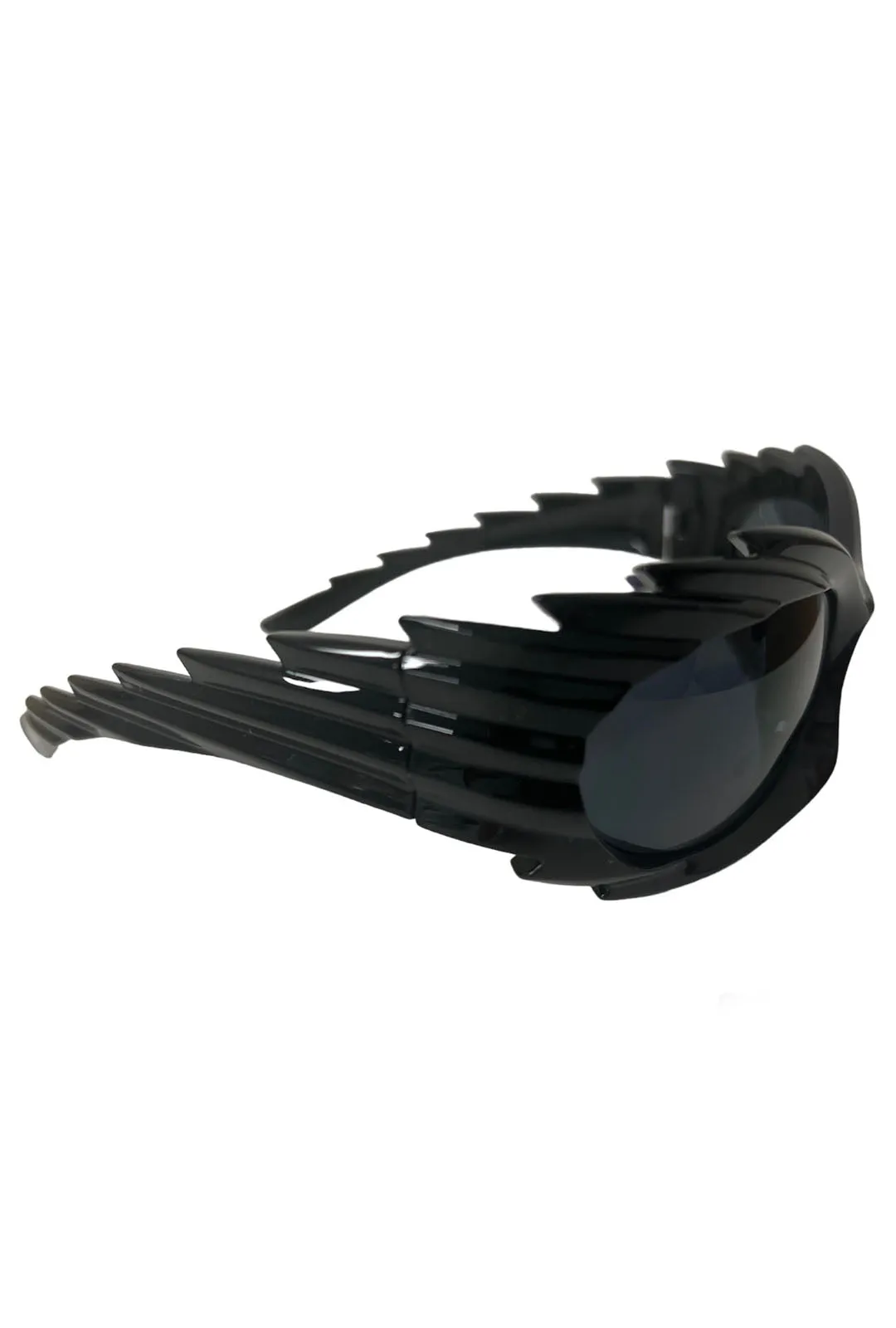 Black Jagged Futuristic Glasses