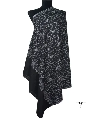 black jamma embroidery pashmina shawl 8833