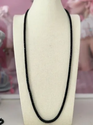 Black Jewel Necklace- Long