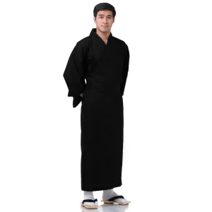 Black Kendo Japanese Men’s Yukata Kimono Robe