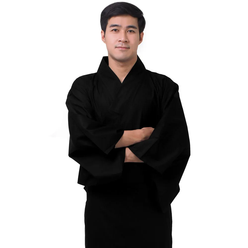 Black Kendo Japanese Men’s Yukata Kimono Robe