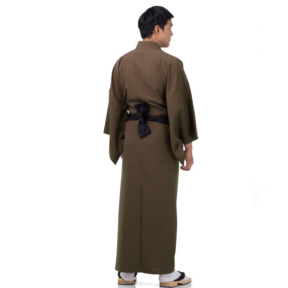 Black Kendo Japanese Men’s Yukata Kimono Robe