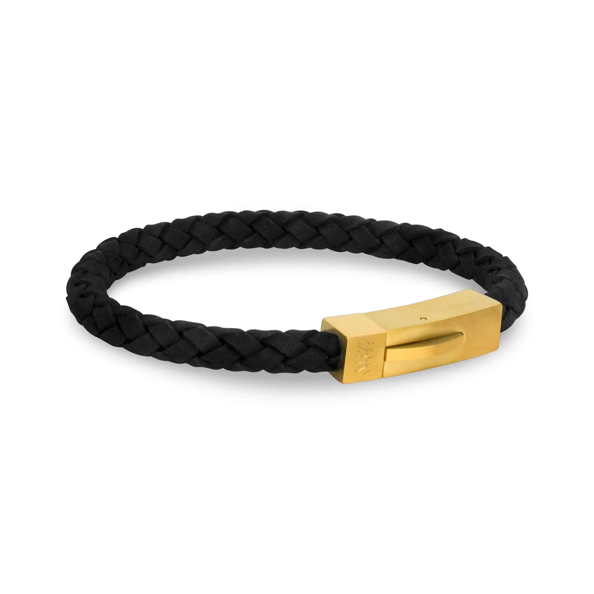 Black Leather Bracelet | 6MM