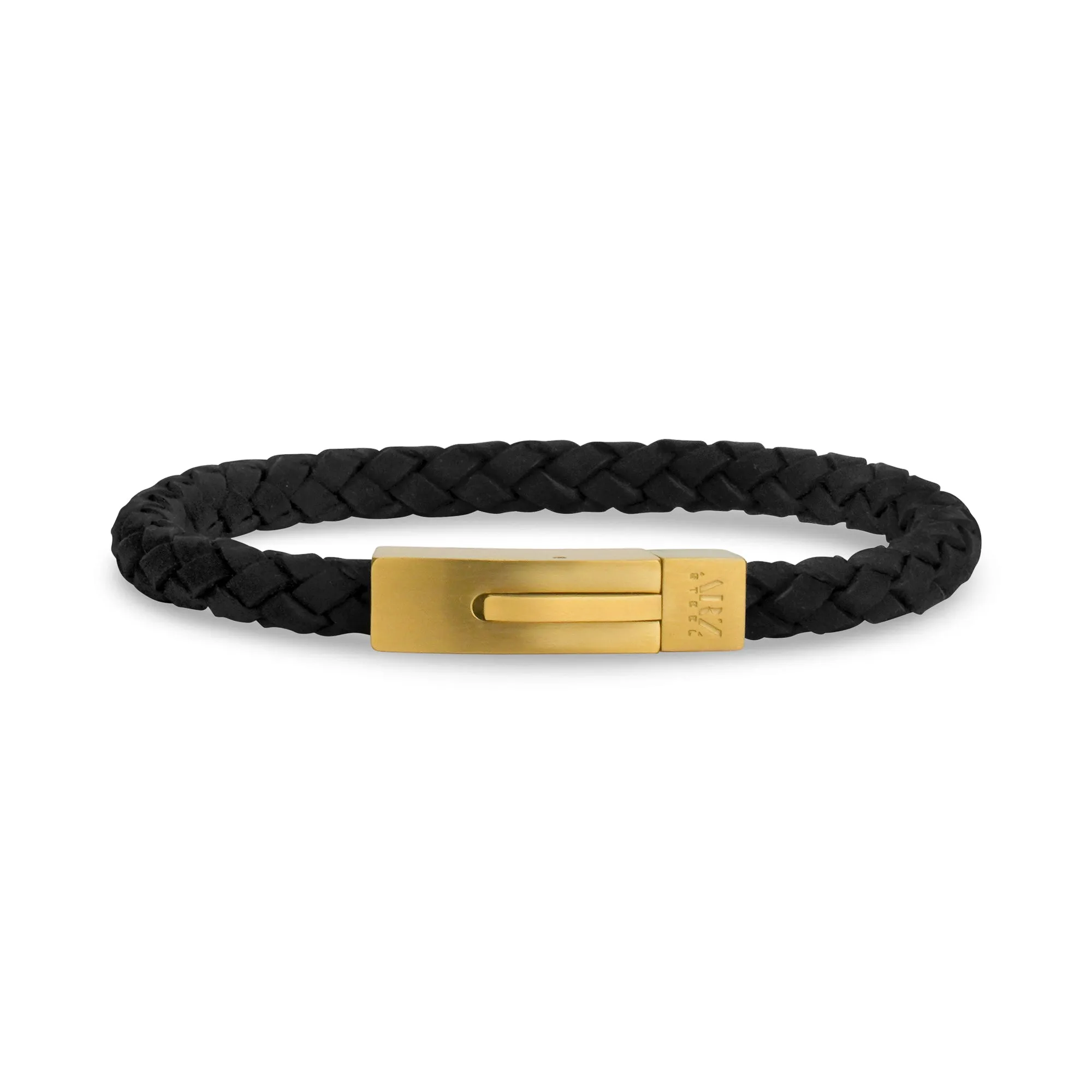 Black Leather Bracelet | 6MM