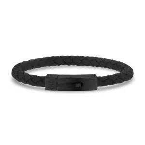 Black Leather Bracelet | 6MM