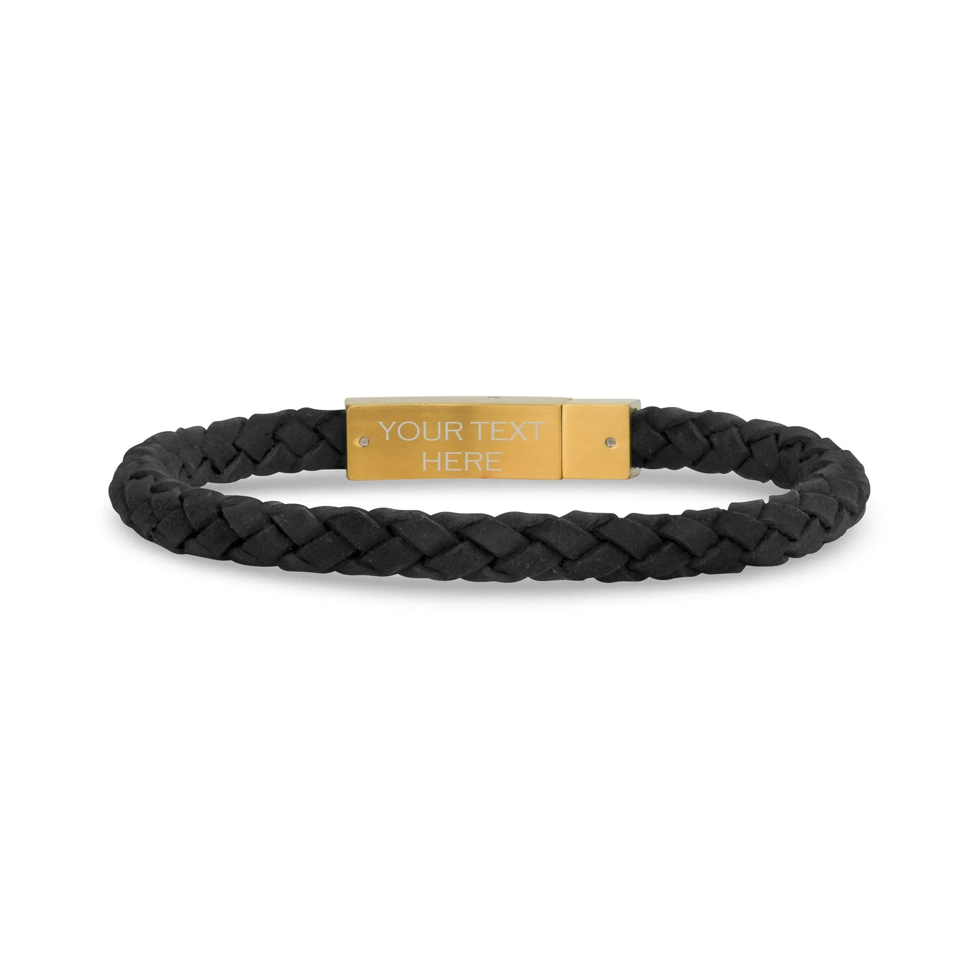 Black Leather Bracelet | 6MM