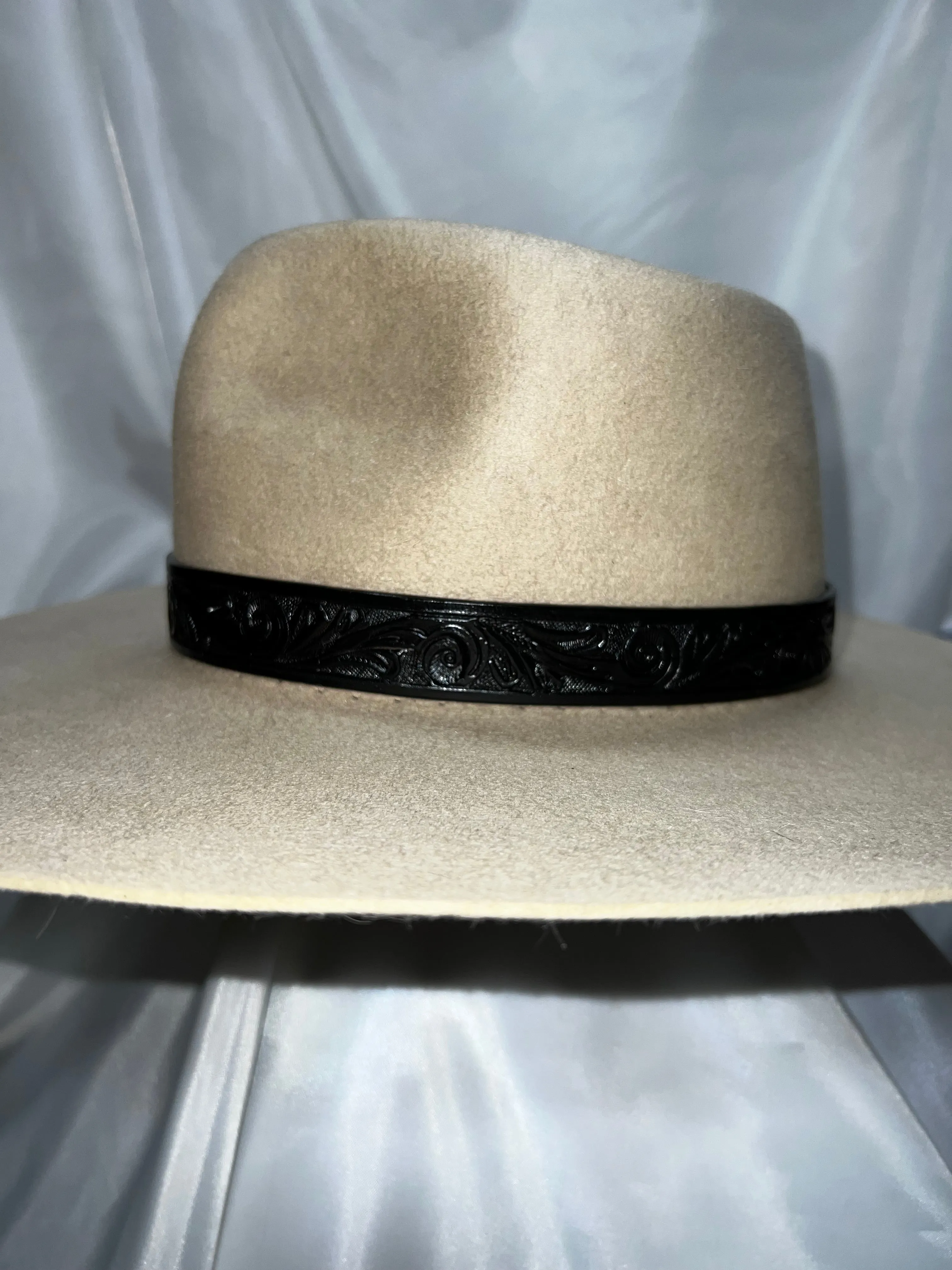 Black Leather Hatband - LHB-001