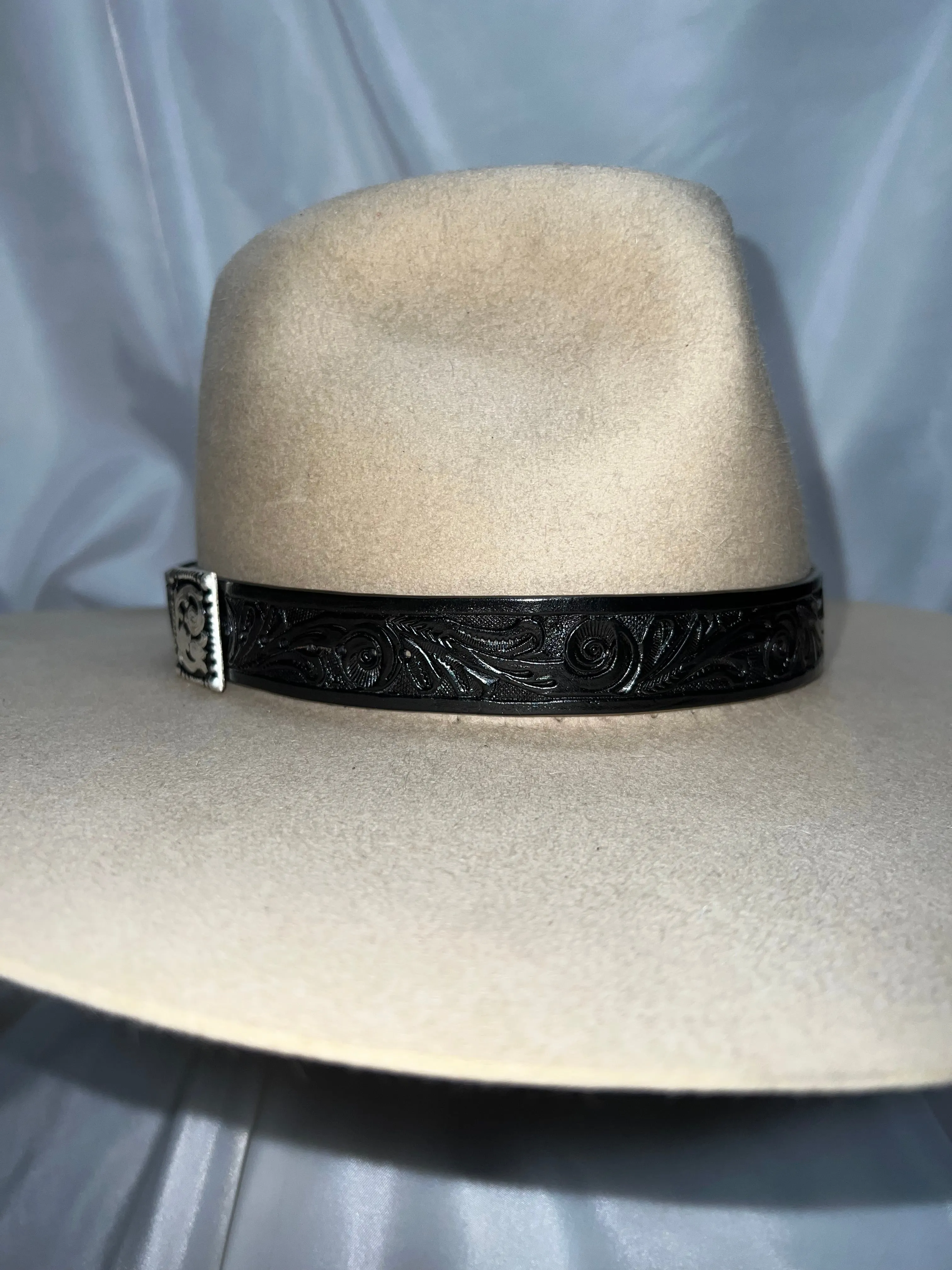 Black Leather Hatband - LHB-001