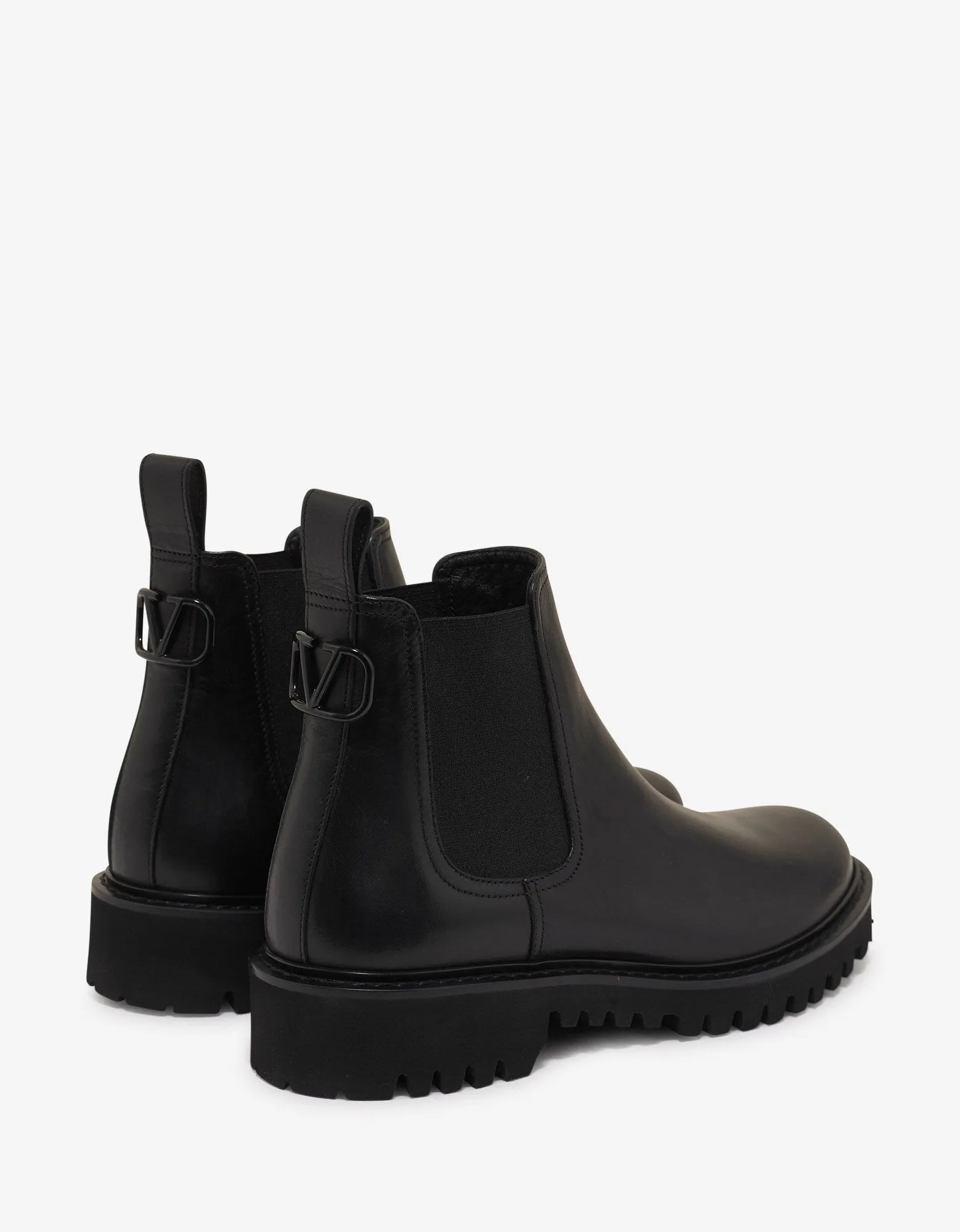 Black Logo Badge Chelsea Boots