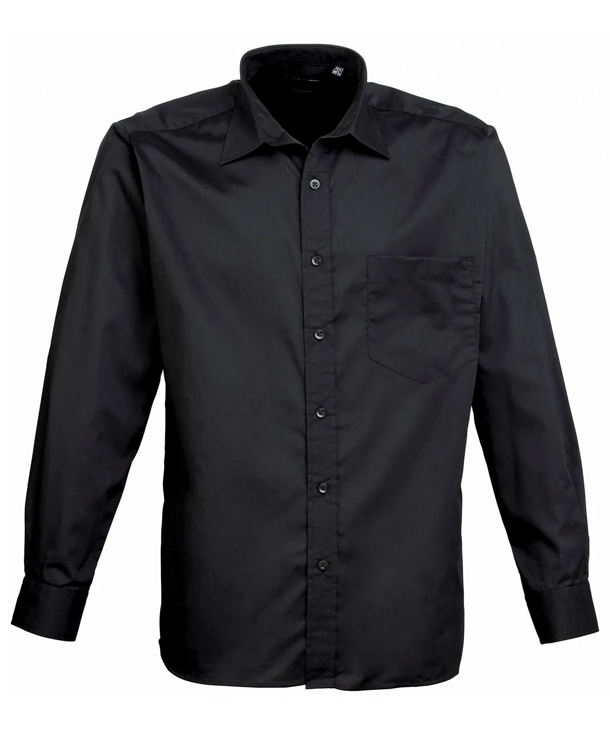 Black* - Long sleeve poplin shirt