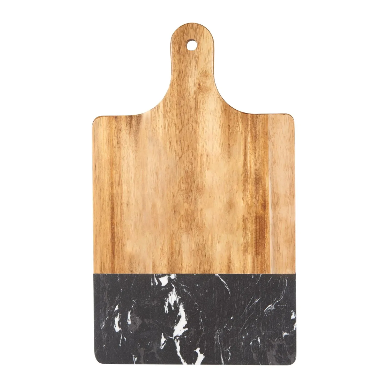 Black Marble and Wood Cutting Board