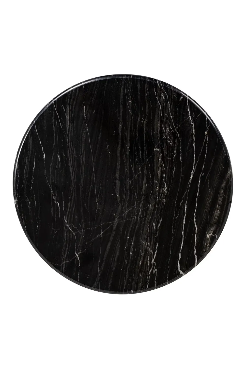 Black Marble Round End Table | OROA Bancroft