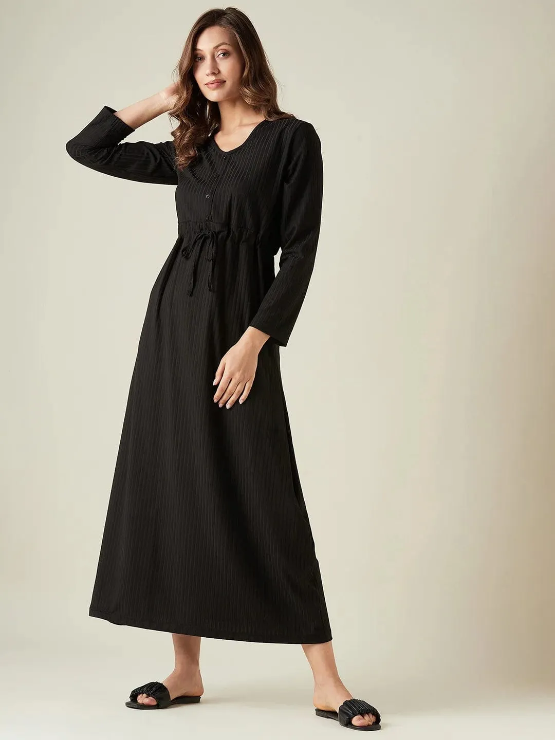 Black maxi lounge dress