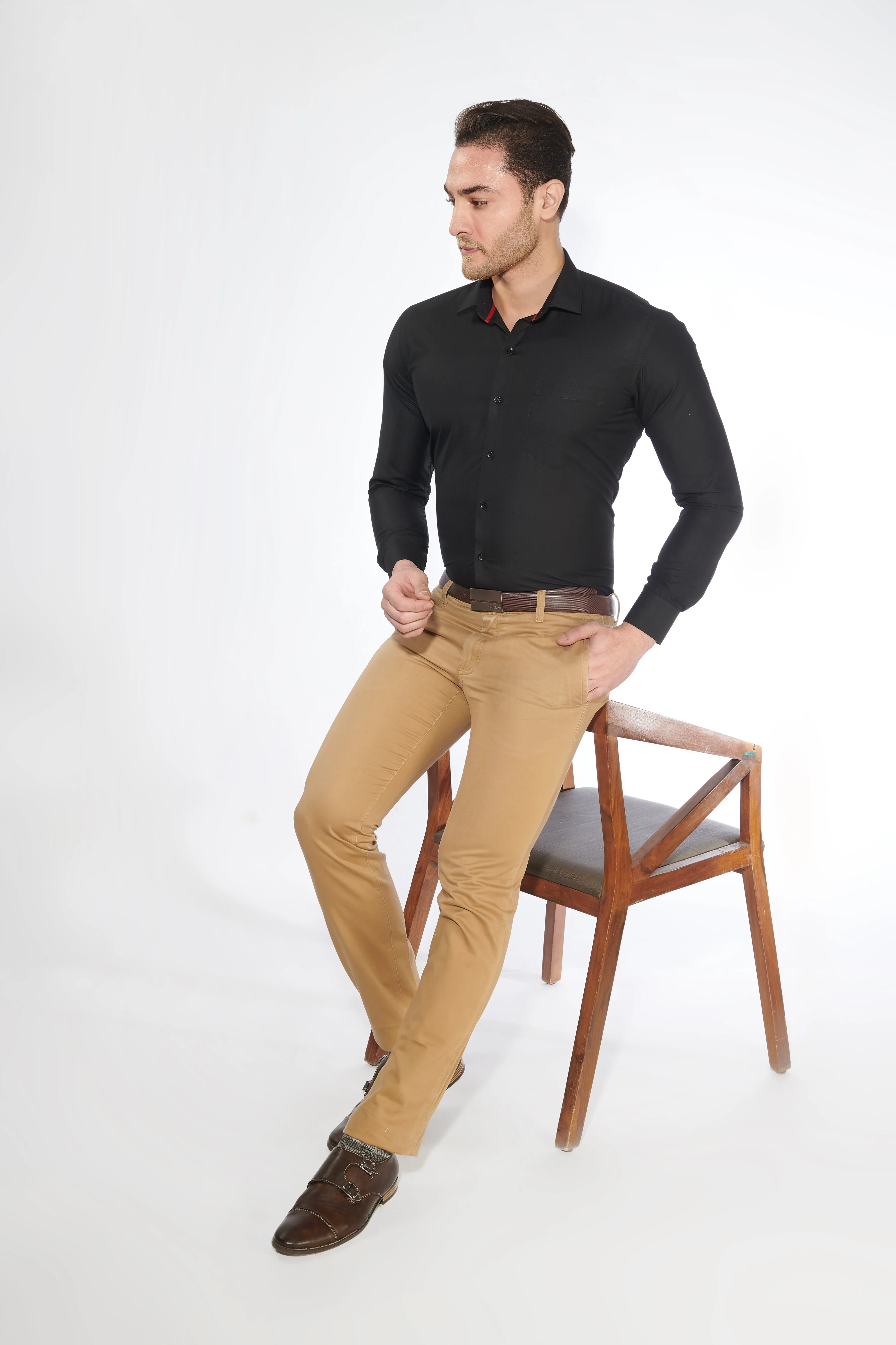 Black | Mens Slim-Fit Shirt