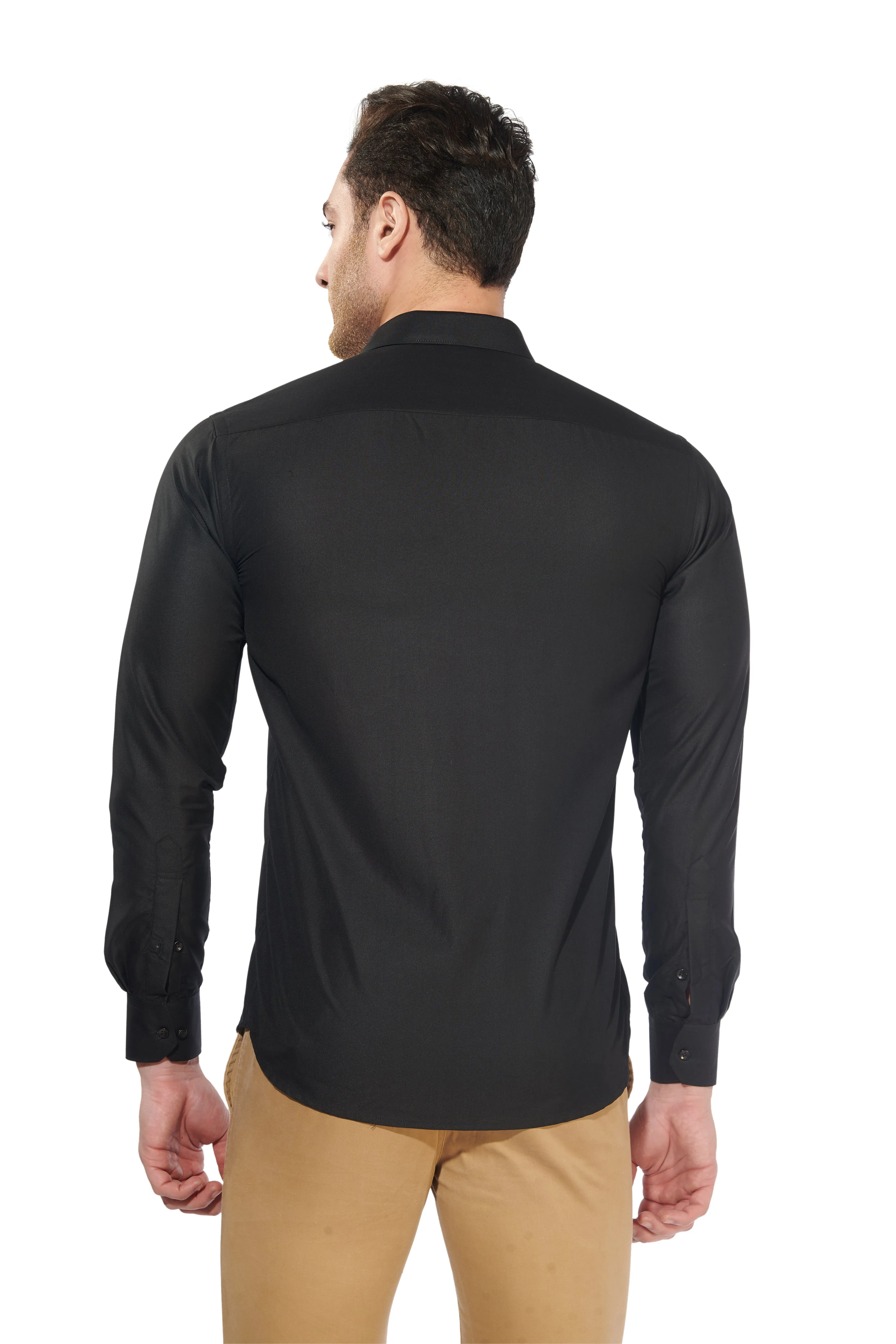 Black | Mens Slim-Fit Shirt