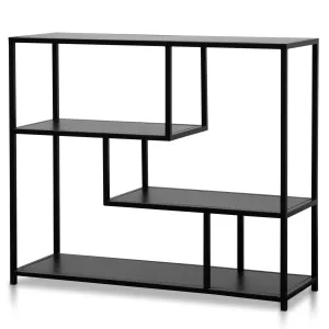 Black Metal Industrial Shelving Unit