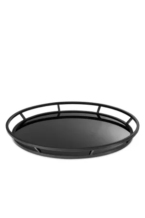 Black Metallic Decorative Tray | Eichholtz Gaia