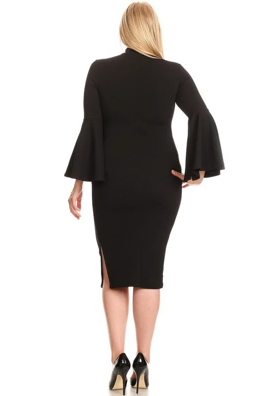 Black Midi Sheath Dress