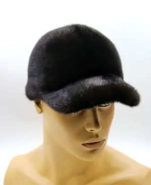 Black Mink Baseball Cap