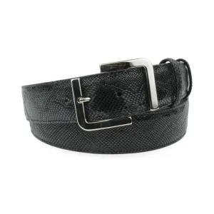 Black Mock Python Viewfinder Belt