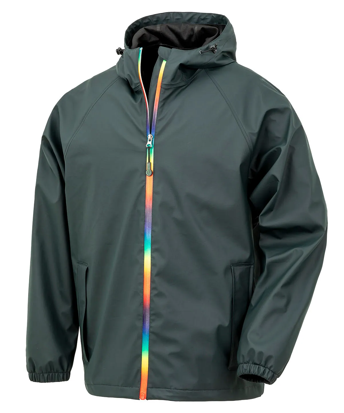 Black Olive - Prism PU waterproof jacket with recycled backing