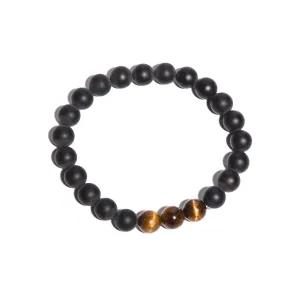 Black Onyx / Tiger's Eye Bracelet - PROTECT   MANIFEST