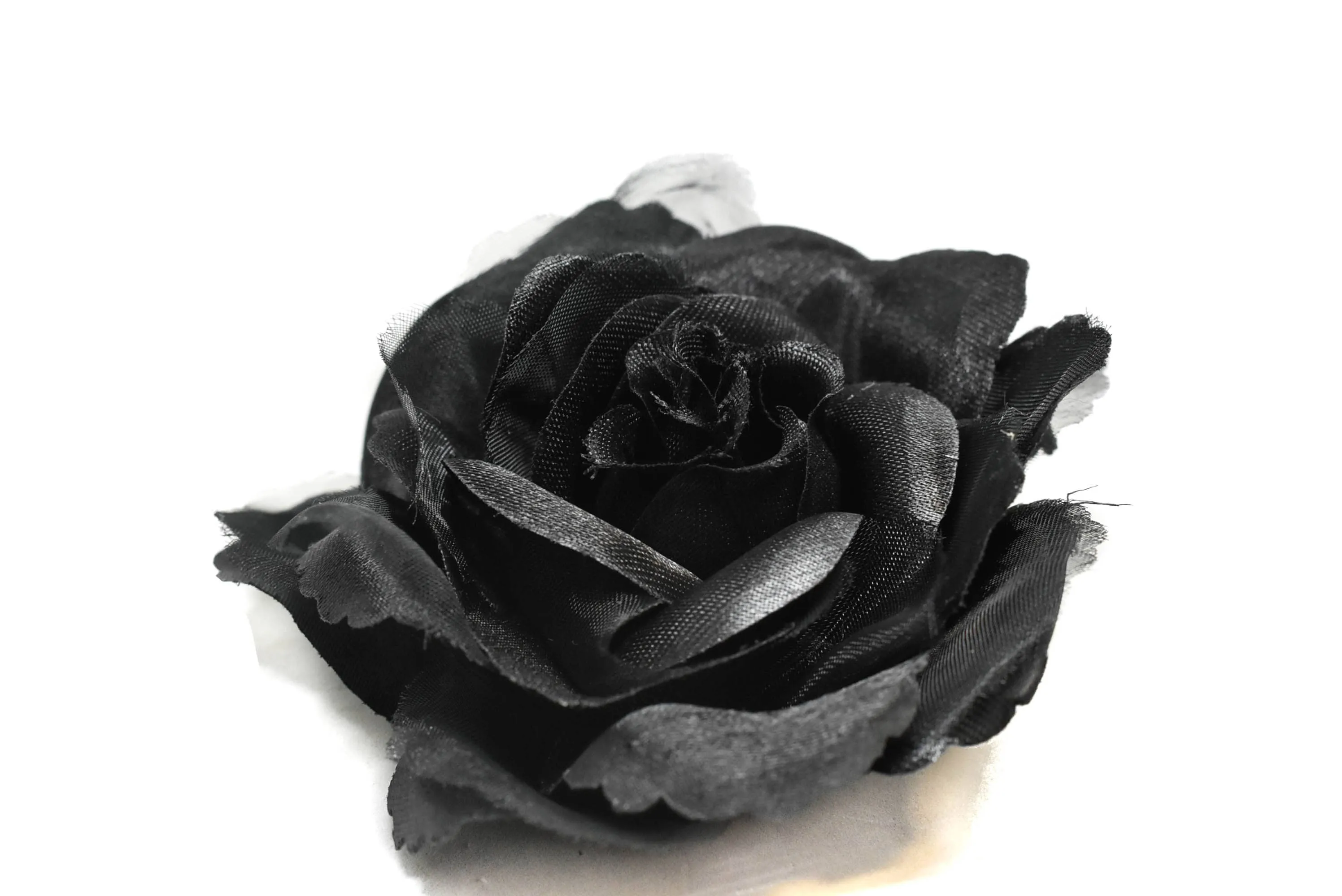 Black Organza Flower Piece