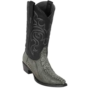 Black Ostrich Leg Boots