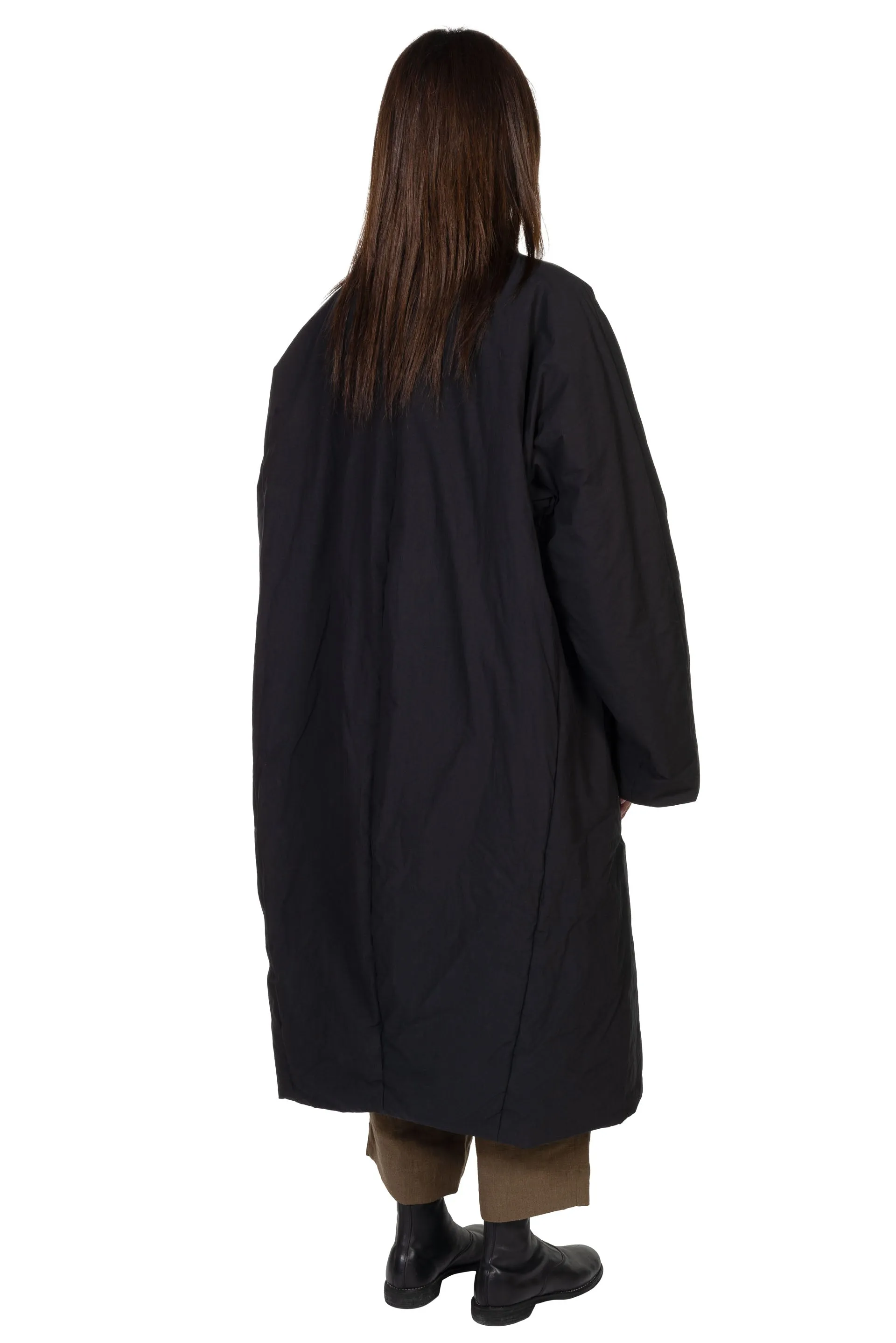 Black Padded Long Coat